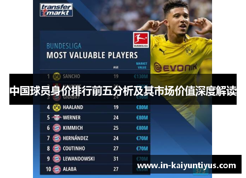 中国球员身价排行前五分析及其市场价值深度解读