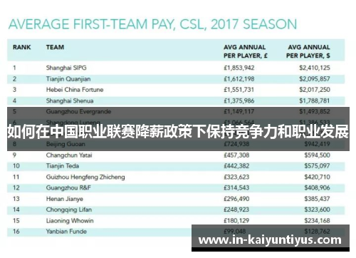 如何在中国职业联赛降薪政策下保持竞争力和职业发展